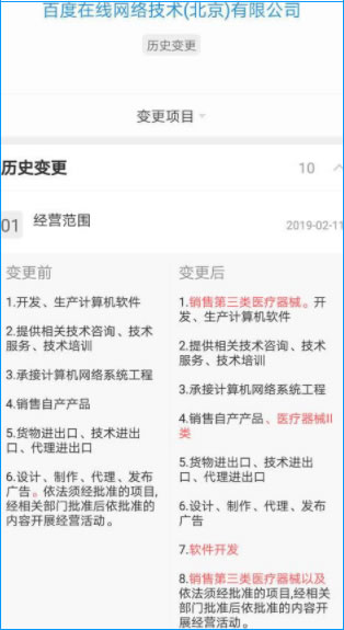 百度在線經營范圍新增醫療器械銷售業務瞭 搜索引擎 百度 微新聞 第1張